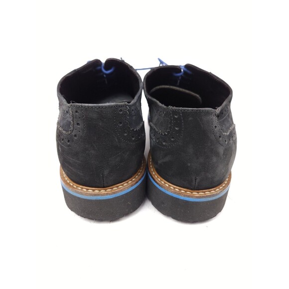 Bruno Magli Mens Black Suede Brogue Wingtip Oxfords Blue Accents Size US 12 M main image 10